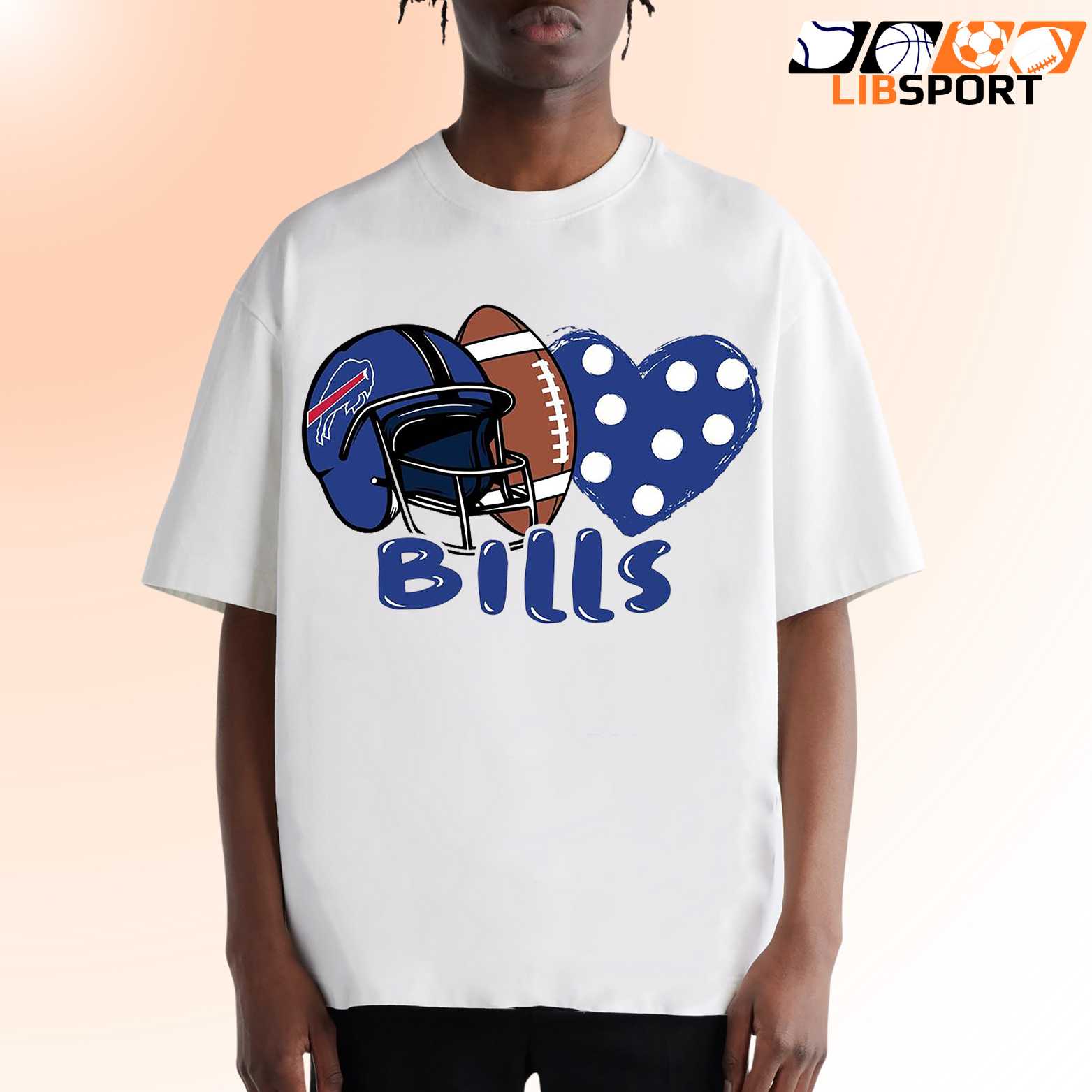 Buffalo Bills Heart T Shirt, Unisex Nfl Football Tee, Go Bills Fan Game Day Shirt